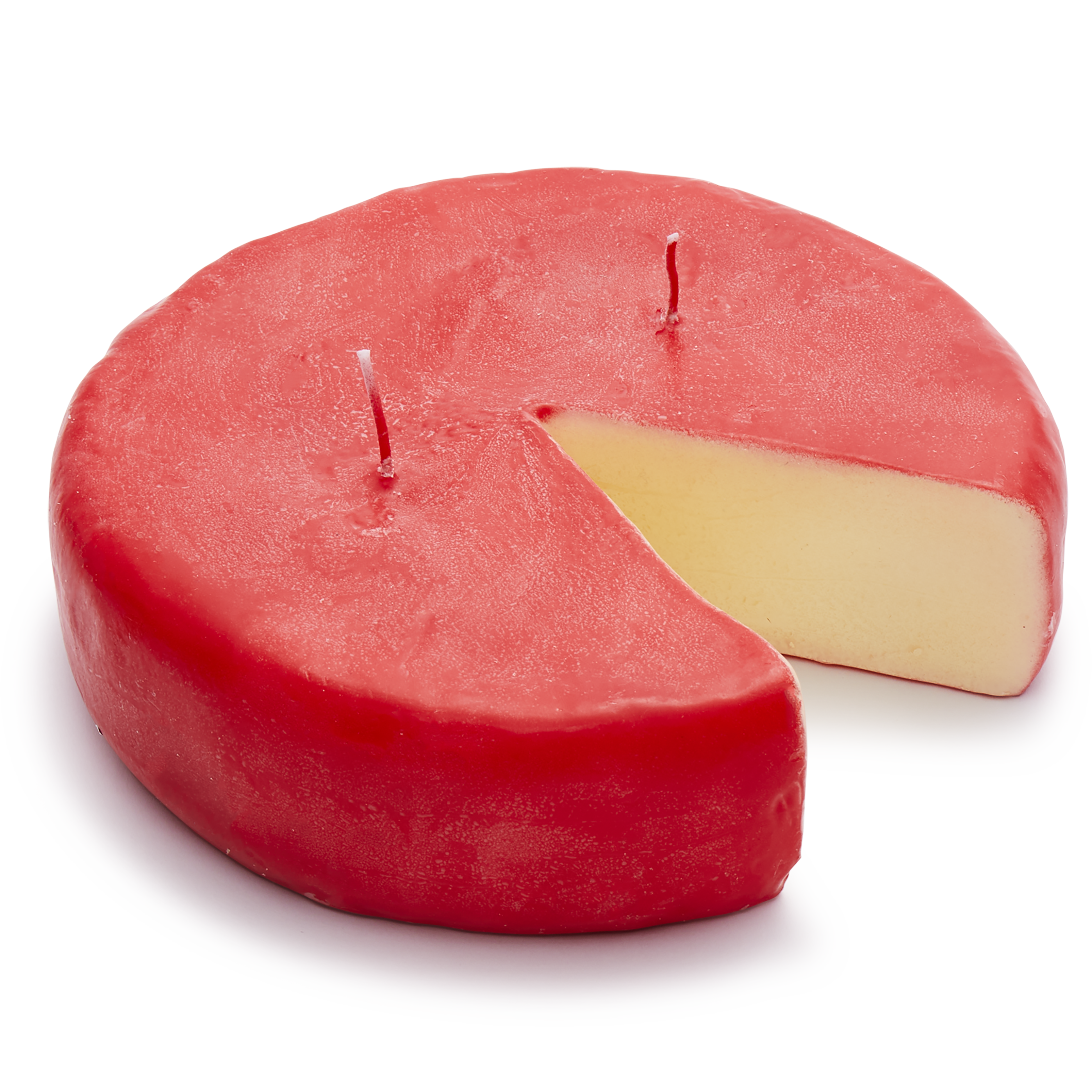 Red Cheese Wheel Candle